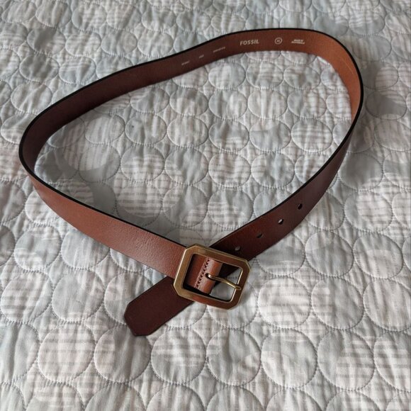 Fossil Hex Buckle Brown Belt 1223 Size XL main image 15